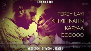 Daryaa  Lyrics MP3 Song  Manmarziyaan  Ammy Virk amp Shahid Mallya Amit Trivedi [upl. by Sonnie]