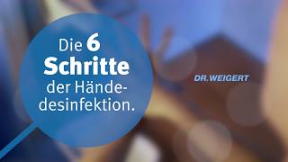 Hygienische Händedesinfektion in 6 Schritten – Dr Weigert [upl. by Ecissej663]