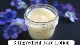 3 Ingredient 100 Natural Face Lotion  Easy amp Nourishing [upl. by Nylauqcaj]