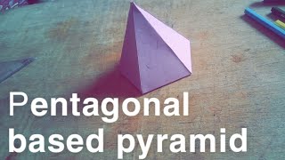 How to make Pentagonal based pyramid [upl. by Ettedo]