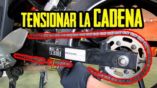 COMO TENSIONAR LA CADENA DE TU MOTO MECALEJO [upl. by Nylinnej]