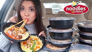 Noodle amp Company Mukbang I ordered 10 meals [upl. by Ardnosak]