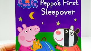 Peppa Pigs First Sleepover ReadALong Story Book [upl. by Olshausen525]