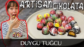 İçi Karamel Dolgulu Artisan Çikolata Yapımı 🍫  ÇİKOLATA’NIN EN HAVALI HALİ 🍫  Chef Duygu Tugcu [upl. by Othello]