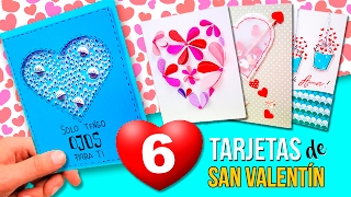 💌 6 ORIGINALES Tarjetas San Valentin FÁCILES de PINTEREST  DIY MANUALIDADES Día de los Enamorados [upl. by Doug991]