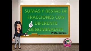 Sumas y restas de fracciones [upl. by Mayworm]