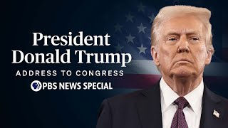 WATCH LIVE President Donald Trumps 2025 address to Congress  PBS News Special [upl. by Eniowtna]