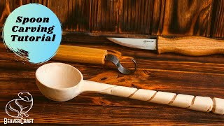 Wooden Spoon Carving Tutorial [upl. by Sewoll]