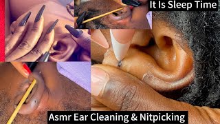 ASMR EAR CLEANING VERY SATISFYING FOR THOSE WHO NEED QUICK SLEEP WITHOUT GUM CHEWING [upl. by Ardnauq]