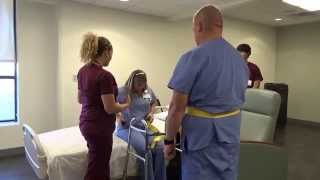 Physical Therapy Transfer Training  How To Transfer From Wheelchair To Bed [upl. by Wendt]