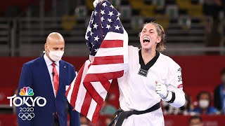 18yearold becomes Americas first womens taekwondo champion  Tokyo Olympics  NBC Sports [upl. by Acinhoj]