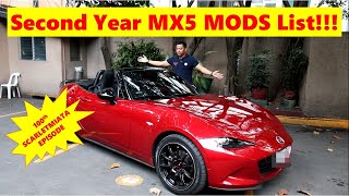 MX5 MIATA 2ND YEAR MODS LIST [upl. by Ernie]