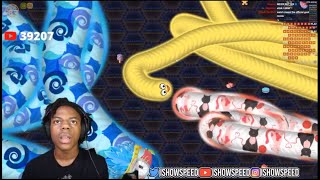 IShowSpeed Plays Slitherio amp Wormmite Full Video [upl. by Raveaux]