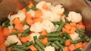 How to Steam Vegetables in Pressure Cooker  Archanas Kitchen Recipes [upl. by Aciretehs]