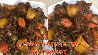 How to make classic Pot Roast on top of the stove FoodKonnection [upl. by Yllas]