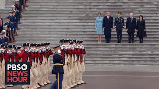 WATCH President Donald Trump conducts troop review at US Capitol [upl. by Neelasor]