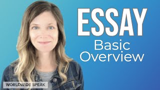 Basic Essay Structure  How to Write an Essay  ESL Writing [upl. by Eerbua]