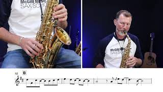 Your Latest Trick sax solo in an EASY key for alto saxophone [upl. by Niak]