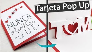 💌 Tarjeta para San Valentín pop up con TQM en 3D Plantilla [upl. by Alael]