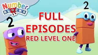 Numberblocks Red Level One  Full Episodes 1315  HomeSchooling  Learn to Count WithMe [upl. by Alessandro]