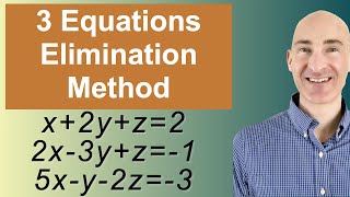 Solving Systems of 3 Equations Elimination [upl. by Cate829]