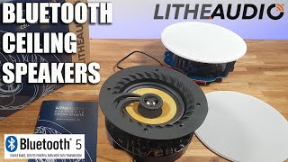 Bluetooth Ceiling Speakers from Lithe Audio Unboxing and Setup Review  BLUETOOTH RANGE OF UP TO 30M [upl. by Navad]