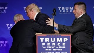 Donald Trump rushed off stage during rally in Nevada [upl. by Abehsat924]