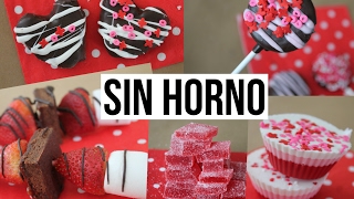 7 Postres Sin Horno de San Valentin  RebeO [upl. by Icart]