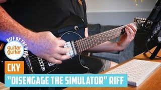 How to play the quotDisengage The Simulatorquot riff by CKY  RIFF OF THE WEEK [upl. by Alleciram]