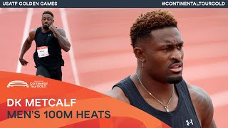 DK Metcalf debuts over 100m  USATF Golden Games Continental Tour Gold [upl. by Erbe655]