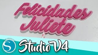 Silhouette Studio V4  Topo de Bolo Simples e Fácil [upl. by Adnowat]