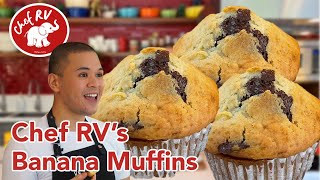 BANANA CHOCOLATE CHIP MUFFINS [upl. by Loris150]