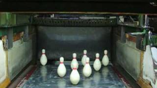 Duckpin bowling VERY close up [upl. by Asusej391]