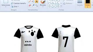 Como hacer una camisa de futbol en paint [upl. by Quill870]