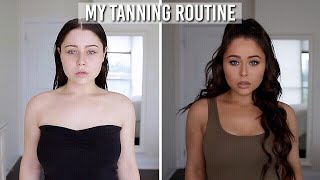 MY SELF TANNING ROUTINE [upl. by Abocaj]