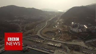 Aerial video of tsunamihit Onagawa  BBC News [upl. by Fatima]