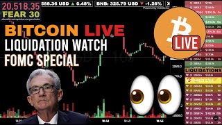 Archived Bitcoin FOMC Liquidation Watch Livestream [upl. by Nylevol]