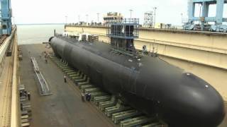 Indiana SSN 789 Rollout and Launch [upl. by Kahcztiy]