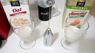 Oat Milk vs Almond Milk part 2 Frothing Test [upl. by Jinny]