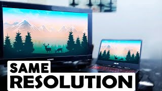 How to set SAME RESOLUTION for external MONITOR [upl. by Delano822]