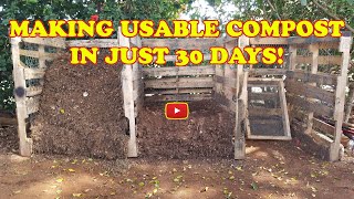 Making Compost in 30 Days Using Pallet Wood Bins [upl. by Farleigh]