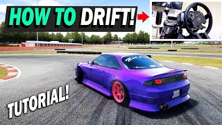 Assetto Corsa How to Drift Tutorial PART 1  Throttle amp Steering TIPS [upl. by Auqinat85]