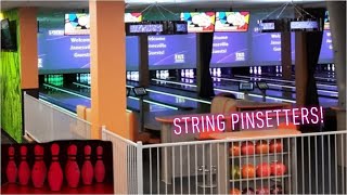 Bowling at Tilted AMF Edge String Pinsetters🎳🔥👌 [upl. by Einor]