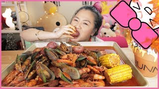 SPICY SEAFOOD BOIL  MUKBANG [upl. by Jarita]