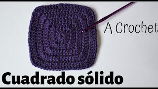 ðŸŸªCuadrado Solido a Crochet Solid Crochet Square [upl. by Enilehcim476]