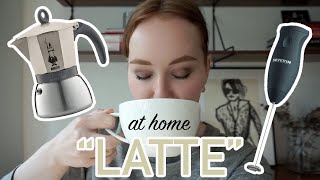 HOW TO MAKE A quotLATTEquot AT HOME moka pot  frother [upl. by Akirat846]