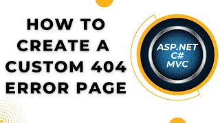 How to create mvc 404 custom error page aspnet 2017 [upl. by Ihcelek]