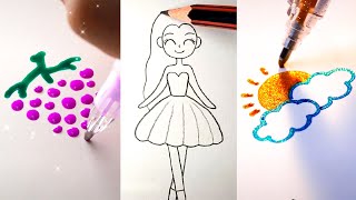 EASY DRAWING TRICKS FOR PERFECT DRAWINGS AWESOME DRAWING TUTORIAL [upl. by Lleuqram]