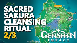 Sacred Sakura Cleansing Ritual 23 Genshin Impact Location [upl. by Wie]