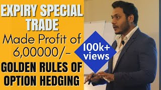 GOLDEN RULES OF OPTIONS HEDGING Expiry Option Selling [upl. by Ecirtaeb]